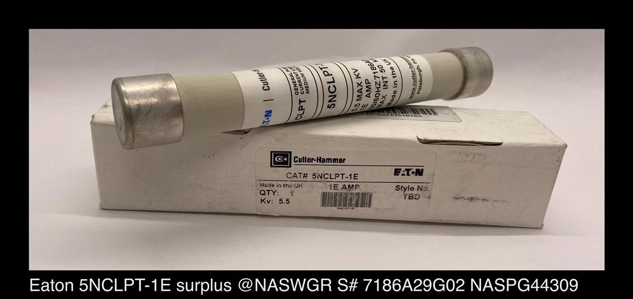 Eaton Cutler-Hammer 5CNLPT-1E Fuse - 7186A29G02 1E 5.5KV Fuse - Unused Surplus