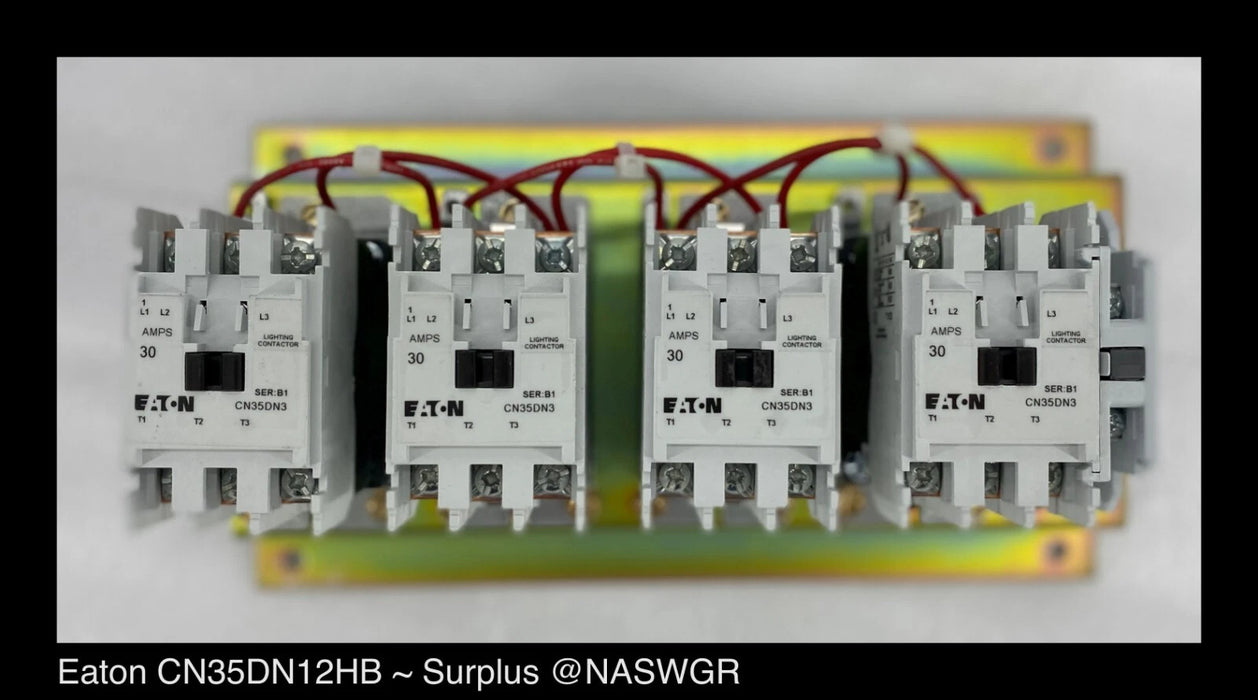 Eaton CN35DN12HB CN35 Electrically Held Lighting Contactor 30A/277VAC - Surplus