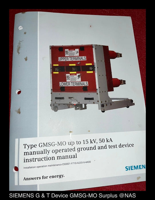 Siemens Ground & Test Device GMSG-MO - GMSG-MO G&T