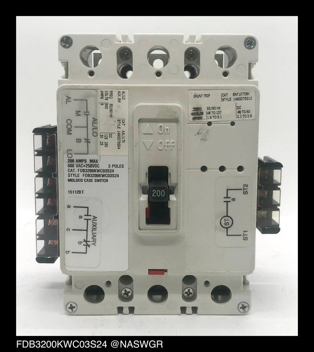 Eaton FDB3200KWC03S24 Molded Case Switch - 200 Amp