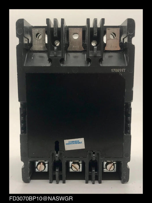Eaton FD3070BP10 Molded Case Circuit Breaker - 70 Amp - Tested/1Yr Warranty