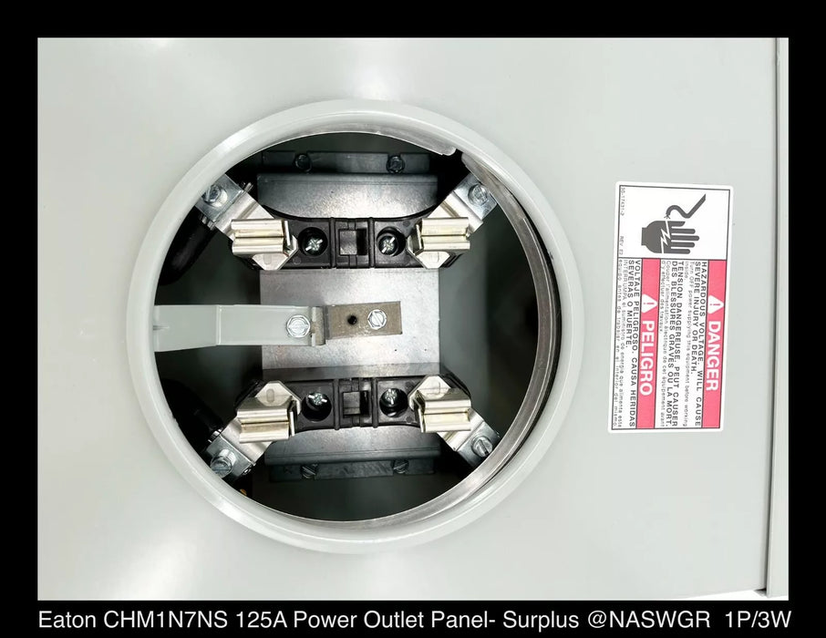 Eaton 125A Power Outlet Meter Panel Surface Mount Ring Type Socket CHM1N7NS