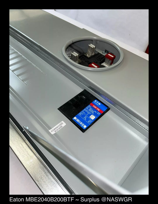 Eaton MBE2040B200BTF Meter Breaker EUSERC Type BR - 200A-120/240V - Surplus