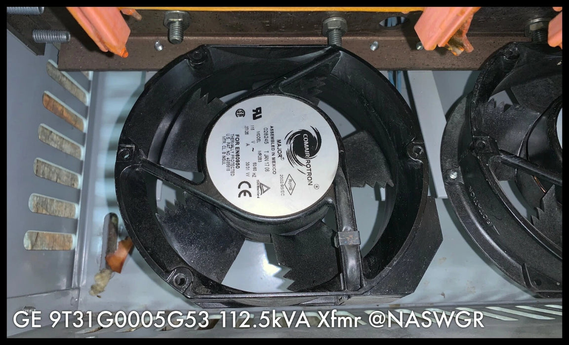 GE 9T31G0005G53 112.5kVA K-Factor Transformer - 480V-208/120Y Primary Switch
