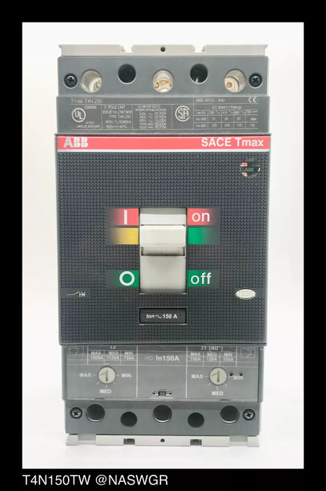 ABB Sace Tmax T4N Molded Case Circuit Breaker - 150 Amp - Unused Surplus