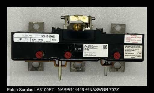 Eaton LA3100PT Thermal Magnetic Trip Unit Unused Surplus - P/N: 5661D26G23