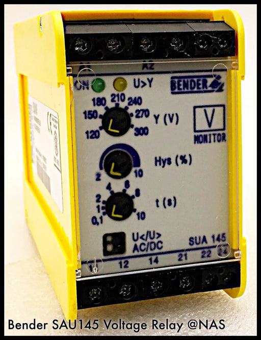 Bender B9301551 Under/Over Voltage Relay SUA145 - Surplus