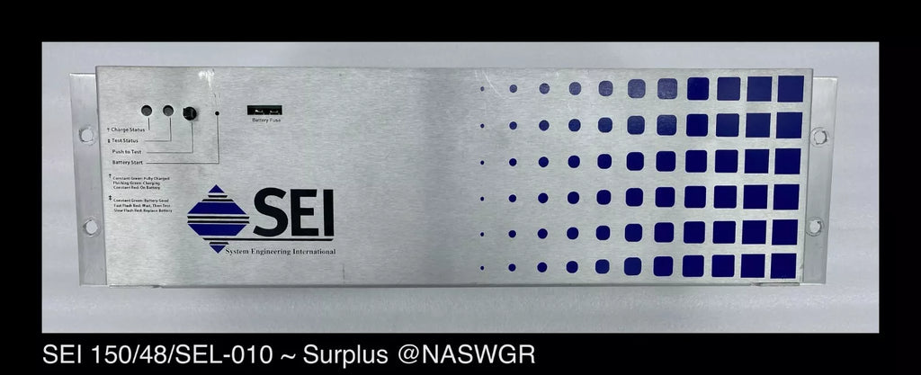 Sel 010 SEI Power 150/48/SEL-010 Uninterruptible Power System - Surplus — North ...