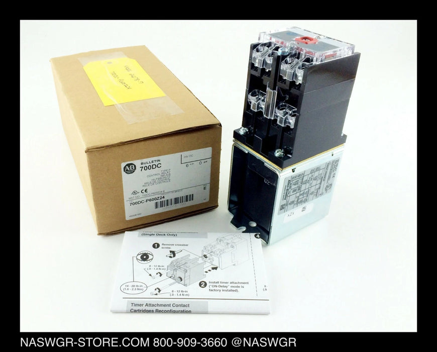 Allen Bradley 700DC-P600Z24 Control Relay - Unused Surplus