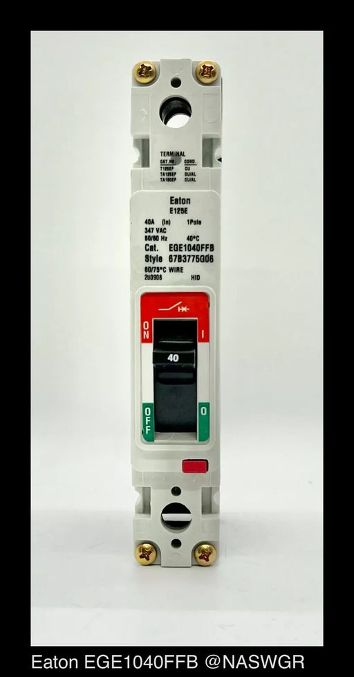Eaton EGE1040FFB Molded Case Circuit Breaker - 40 Amp - Unused