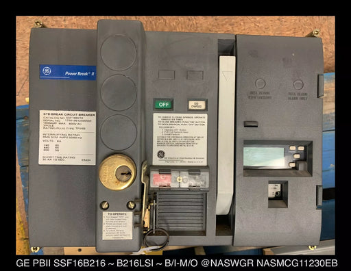GE PowerBreak II SSF16B216 Breaker (M/O,B/I) - 1600 Amp