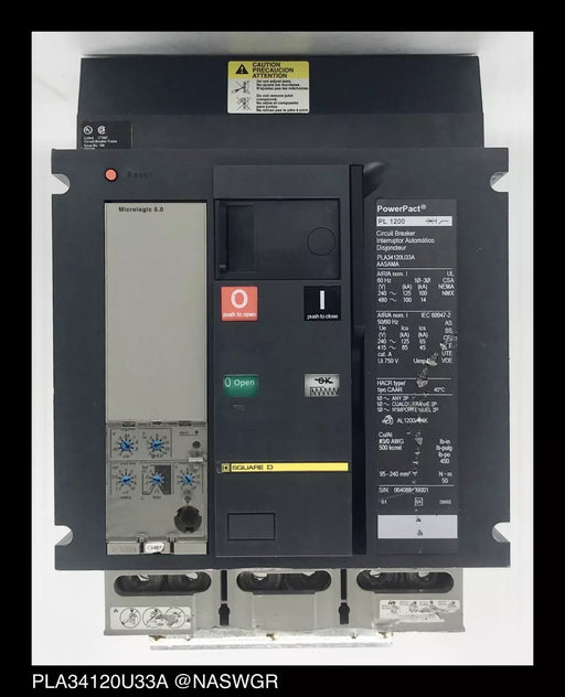 Square D PowerPact PL1200 Circuit Breaker (E/O,B/I) - 1200 Amp