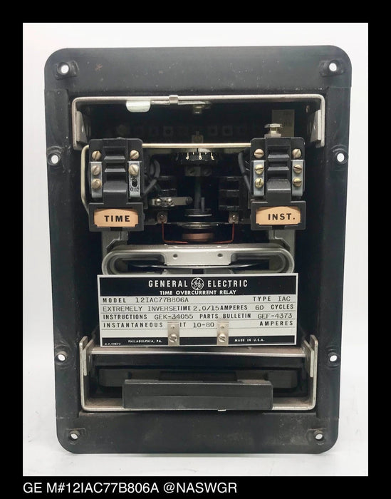 GE 12IAC77B806A Overcurrent Relay - 2/15 Amp