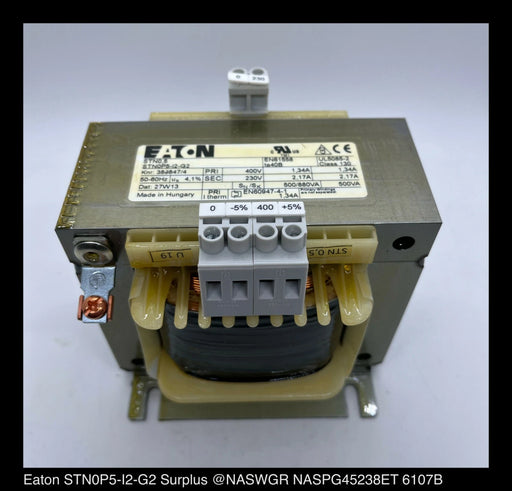 Eaton STN0P5-I2-G2 Control Transformer STN -Type: STN0,5 (400/230) - Surplus