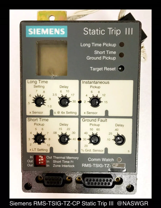 Siemens RMS-TSIG-TZ-CP Static Trip III Relay