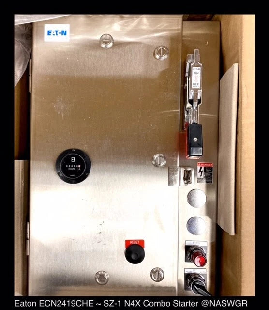Eaton ECN2419CHE NON-REVERSING FVNR STARTER 30A/468V/120/60 110V/50 COIL VOLTS