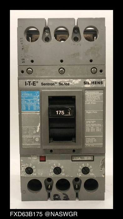 ITE/Siemens FXD63B175 Molded Case Circuit Breaker - 175 Amp