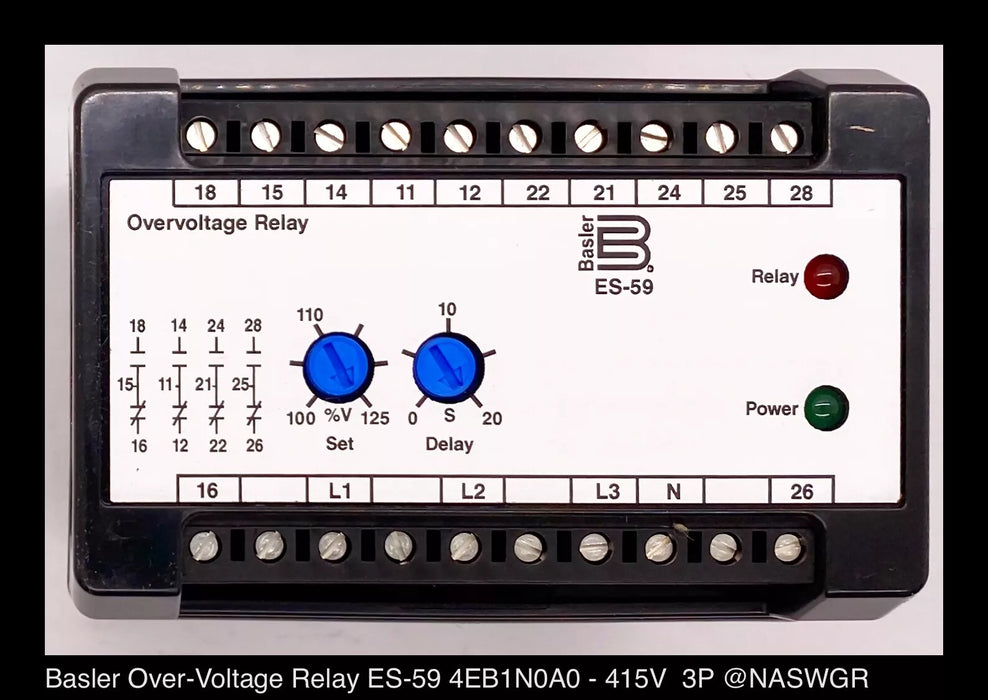 Basler Electric ES-59 4EB1N0A0 Over Voltage Relay - Unused Surplus