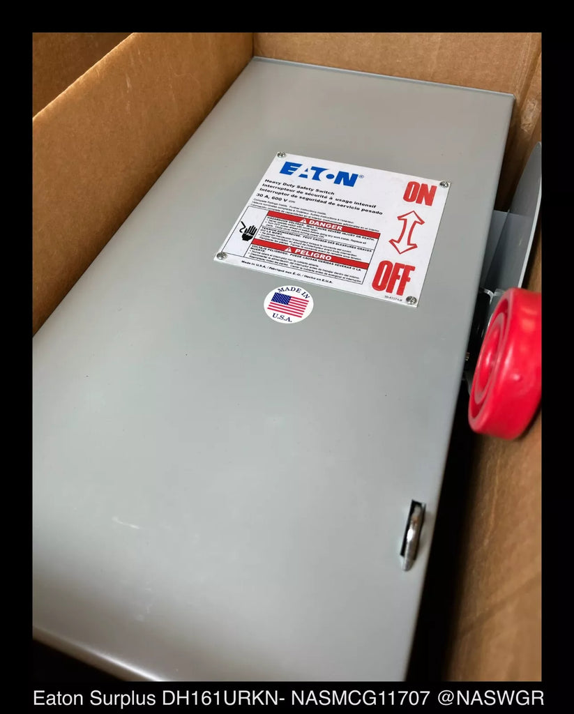 Eaton DH161URKN Solar Disconnect Switch - 30A/600V/1P/N3R - Unused
