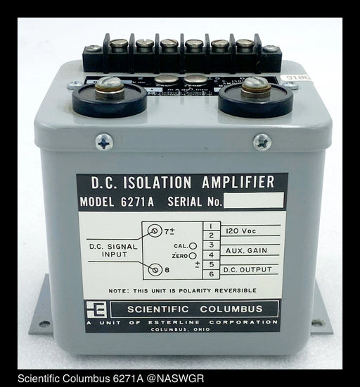 6271A - Scientific Columbus DC Isolation Amplifier - USED, TESTED 1 YR WARRANTY