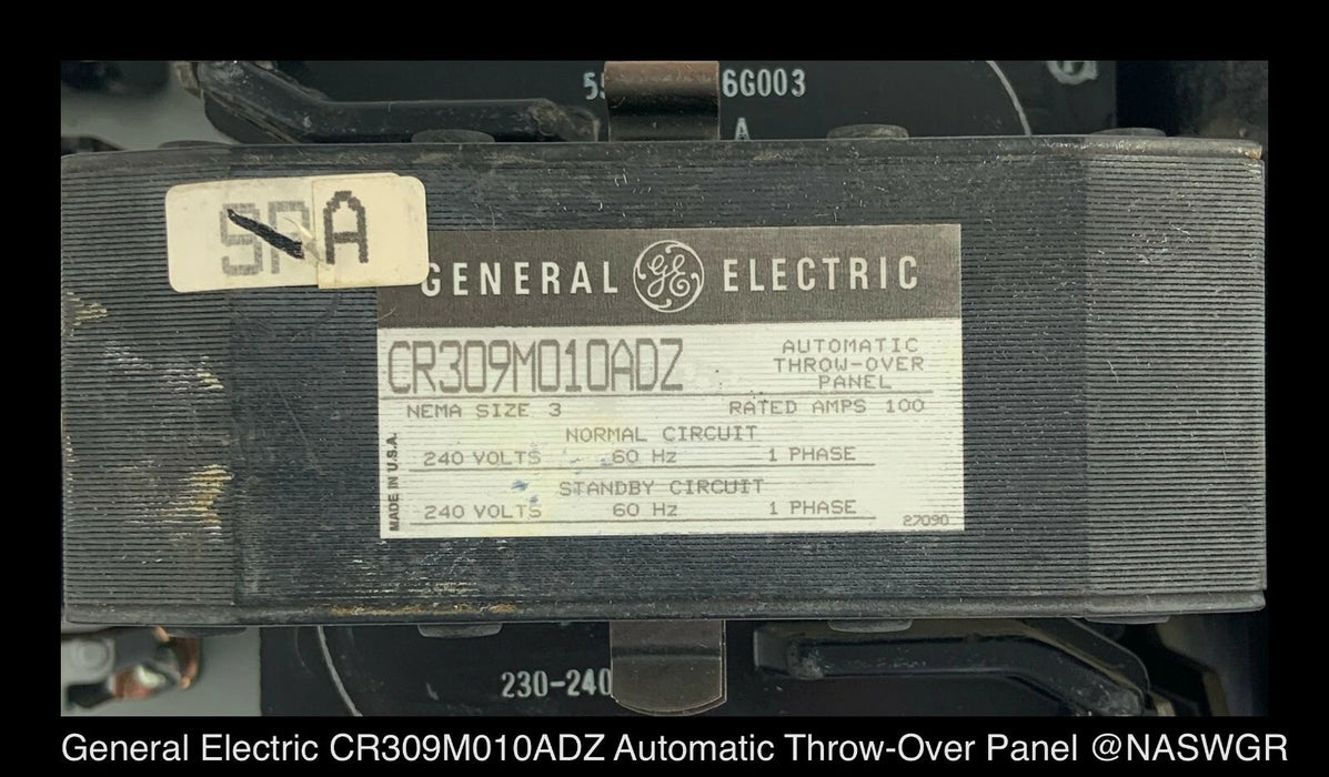 General Electric CR309M010ADZ Automatic Throw-Over Panel - 100 Amp