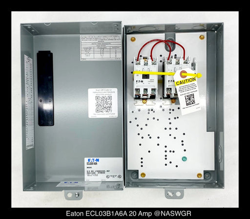 Eaton ECL03B1A6A Electrically Held Lighting Contactor - 20 Amp - Unused Surplus