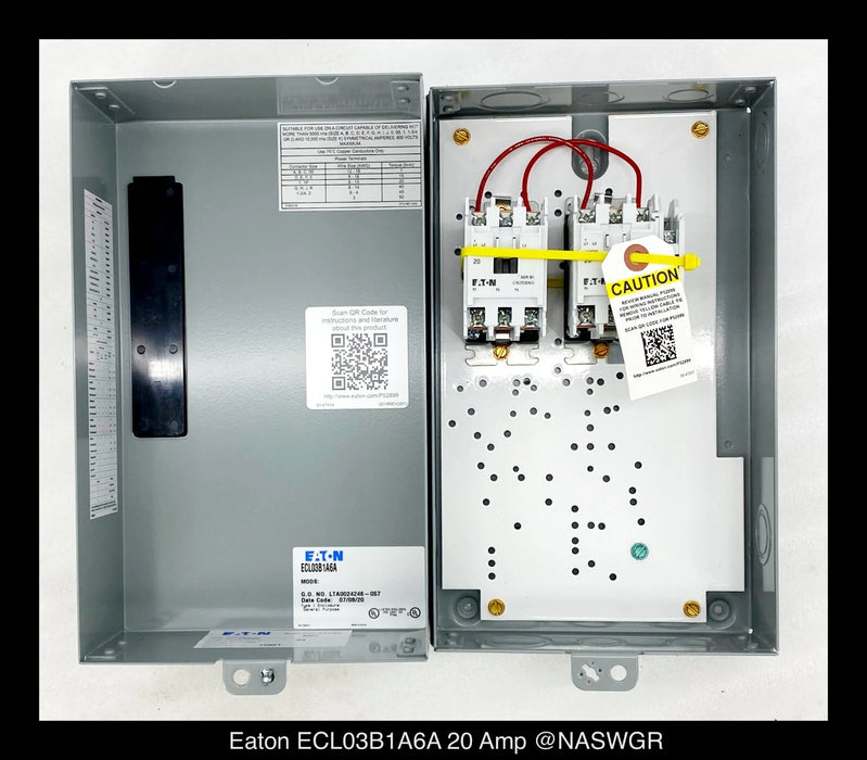 Eaton ECL03B1A6A Electrically Held Lighting Contactor - 20 Amp - Unused Surplus