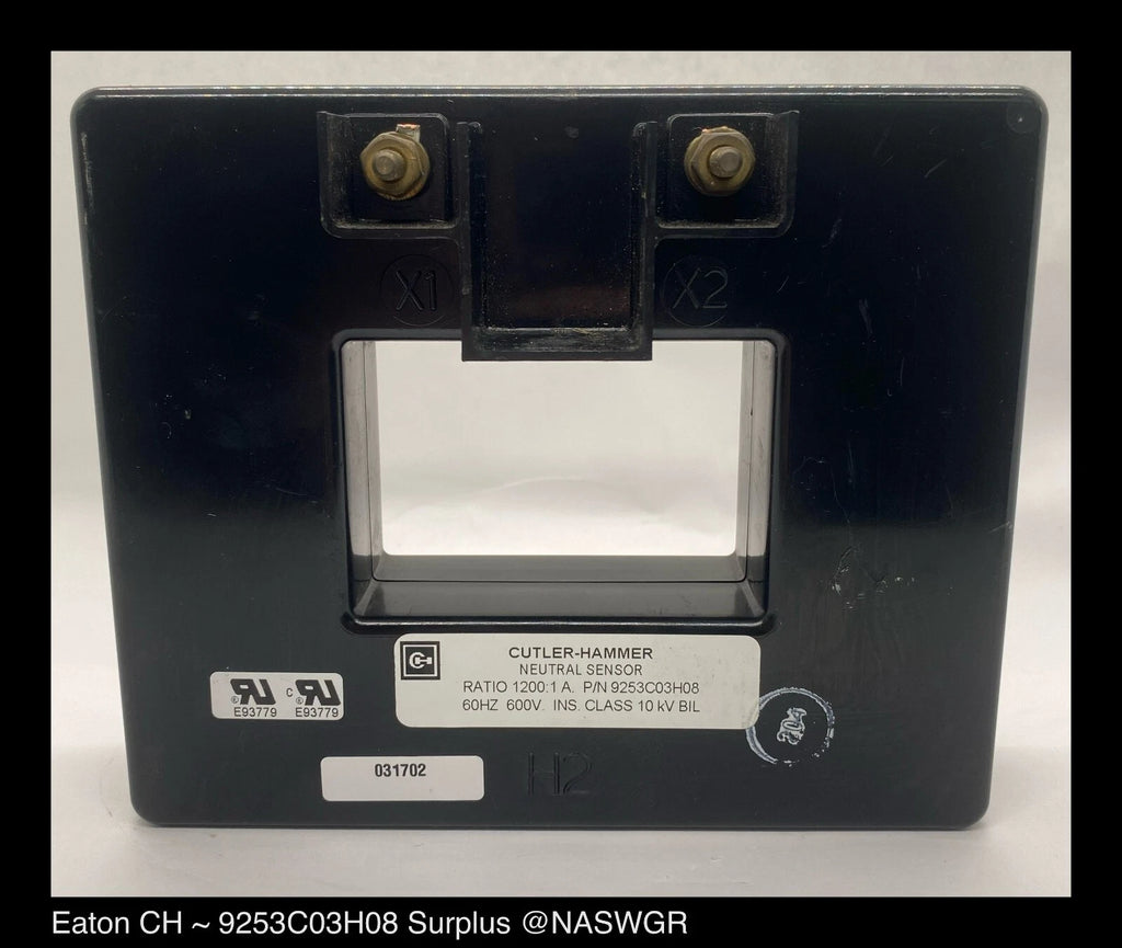 Eaton 9253C03H08 Neutral Sensor - 1200:1 Amp