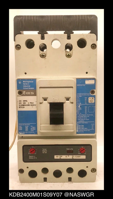 Westinghouse KDB2400M01S09Y07 Molded Case Circuit Breaker - 400 Amp