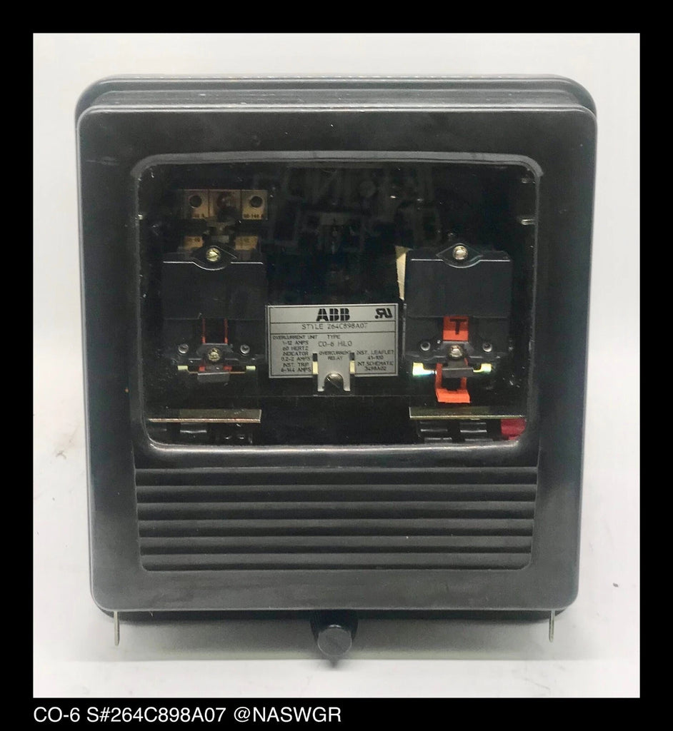 ABB CO-6, 264C898A07 Overcurrent Relay- 1/12 Amp