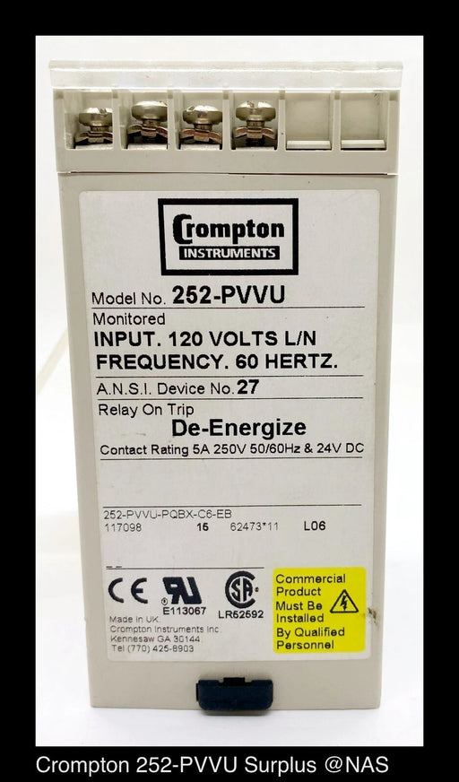 Crompton Instruments 252-PVVU-PQBX-C6-EB Transducer