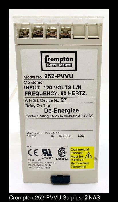 Crompton Instruments 252-PVVU-PQBX-C6-EB Transducer