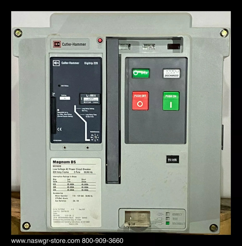 Eaton Magnum DS MDS608 Circuit Breaker (E/O,D/O) - 800 Amp