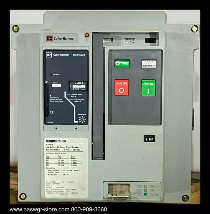 Eaton Magnum DS MDS608 Circuit Breaker (E/O,D/O) - 800 Amp