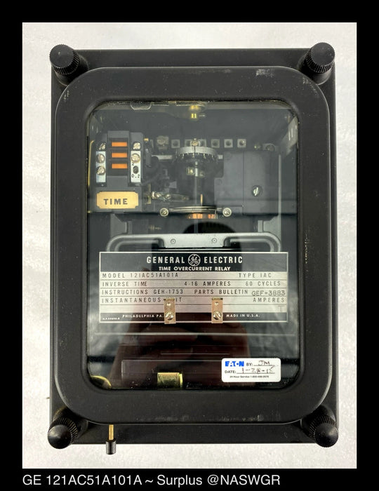 GE 12IAC51A101A Overcurrent Relay - 4/16 Amp - Tested/1Yr Warranty