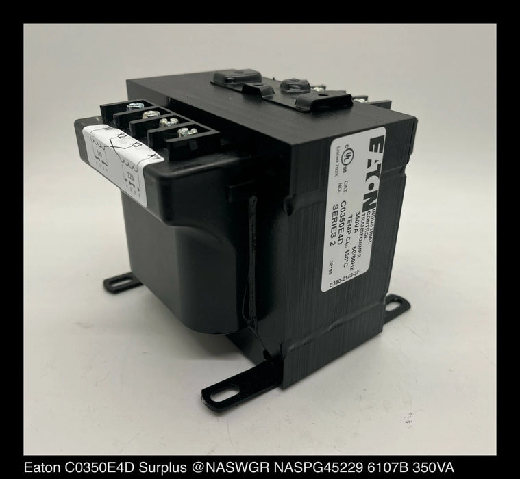 Eaton C0350E4D 350VA Industrial Control Transformer - Surplus