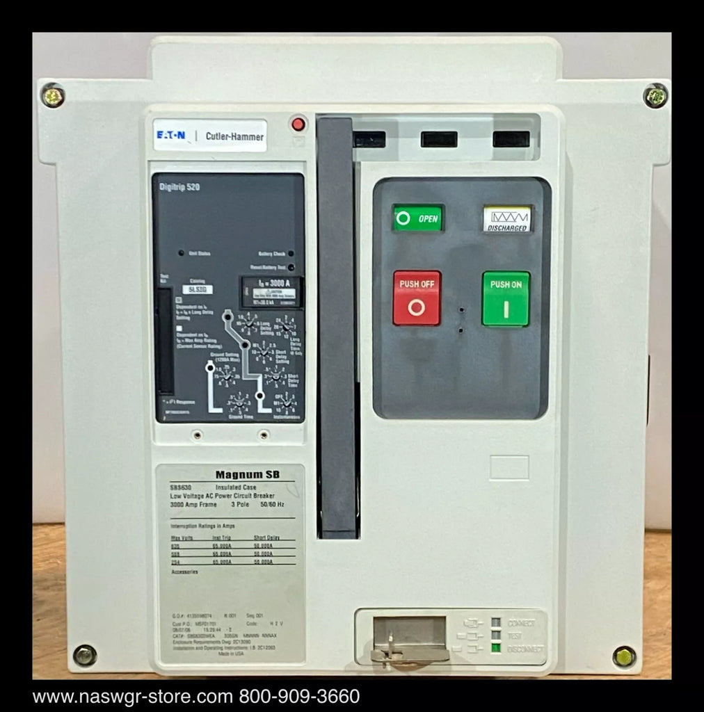 Eaton Magnum SB SBS630WEA Breaker (M/O,D/O) - 3000 Amp