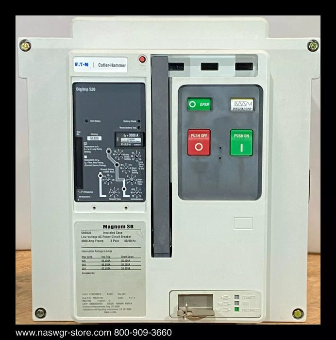 Eaton Magnum SB SBS630WEA Breaker (M/O,D/O) - 3000 Amp