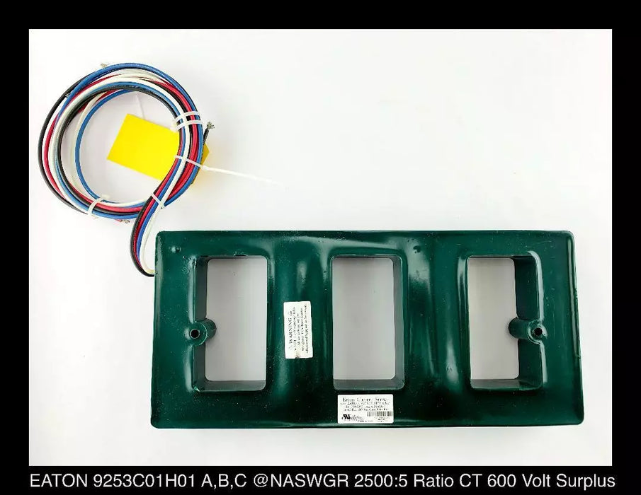 Eaton 9253C01H02 Neutral Sensor - 2500:5 Amp - Surplus — North American ...