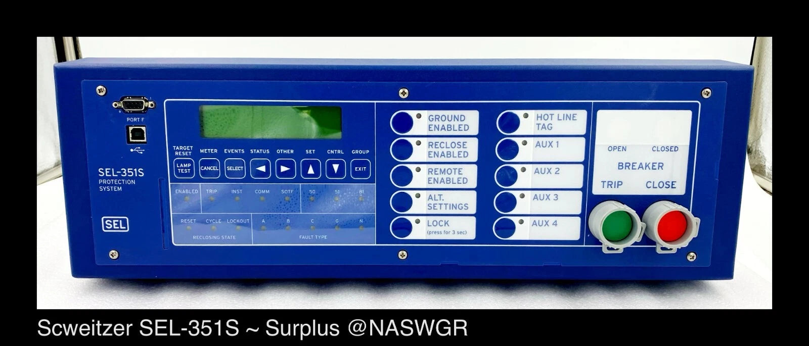 SEL-351S - Schweitzer 0351S6X9D3J5421 SEL-351S Protection System - Surplus