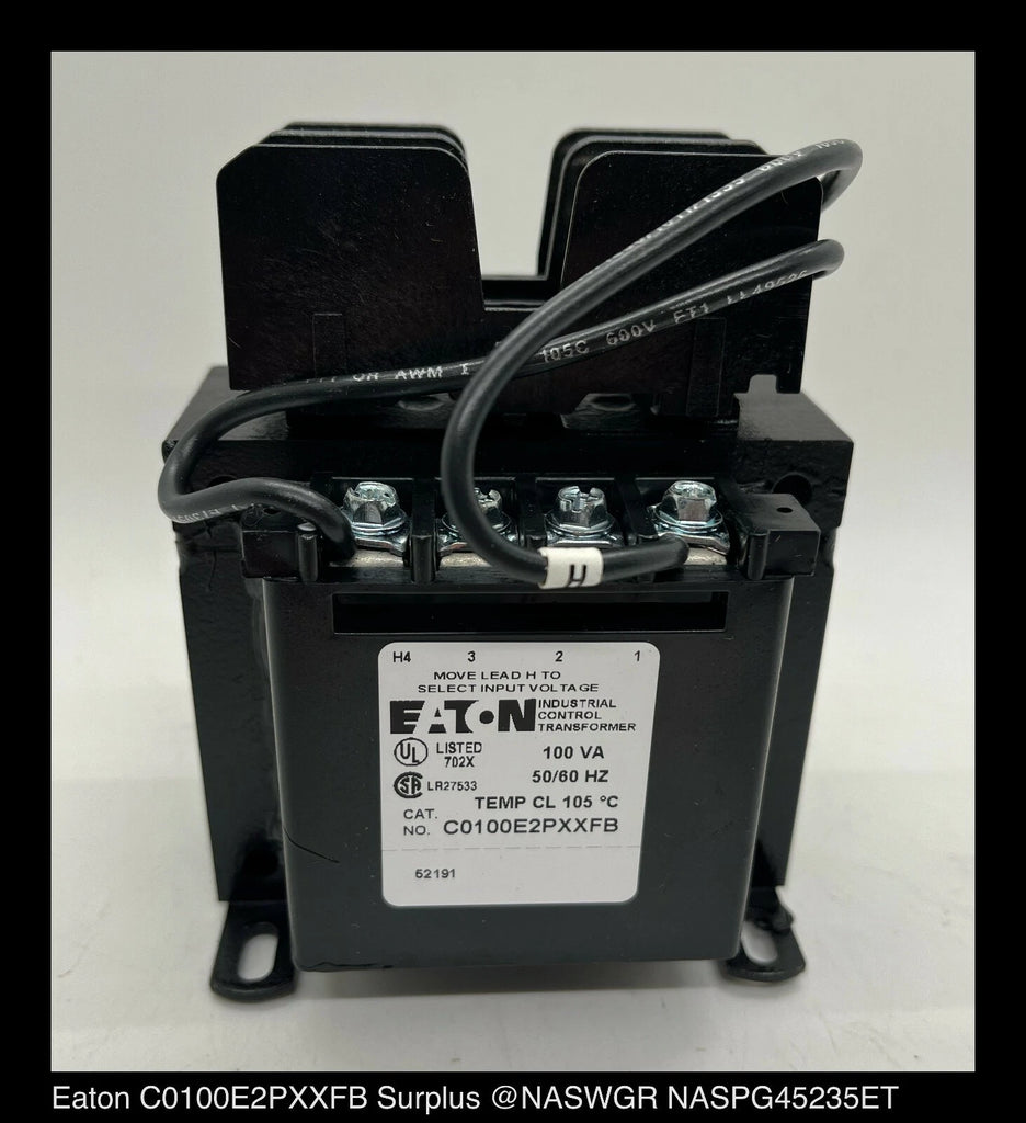 Eaton C0100E2PXXFB 100VA Industrial Control Transformer - Surplus