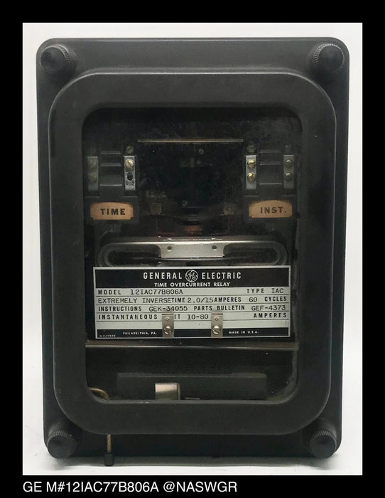 GE 12IAC77B806A Overcurrent Relay - 2/15 Amp