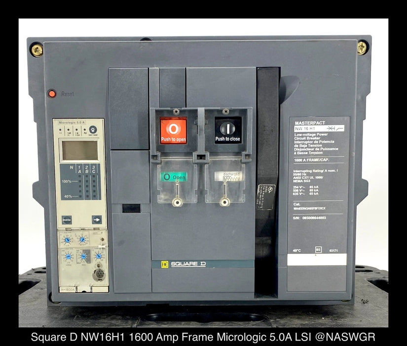 Square D MasterPact NW16H1 Circuit Breaker - 1600 Amp