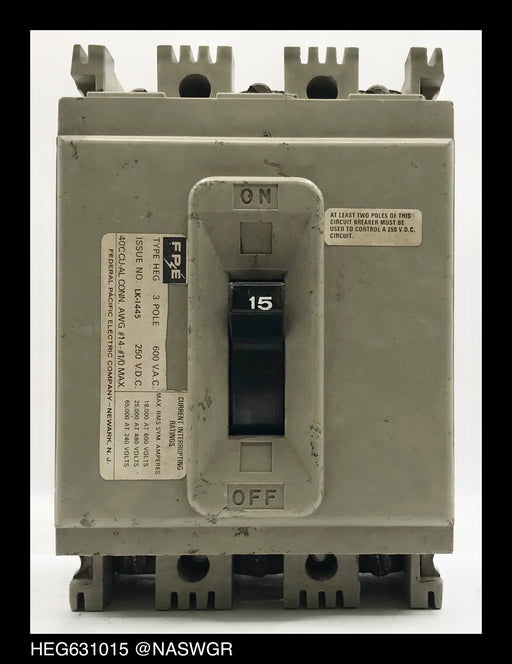 FPE HEG631015 Molded Case Circuit Breaker - 15 Amp