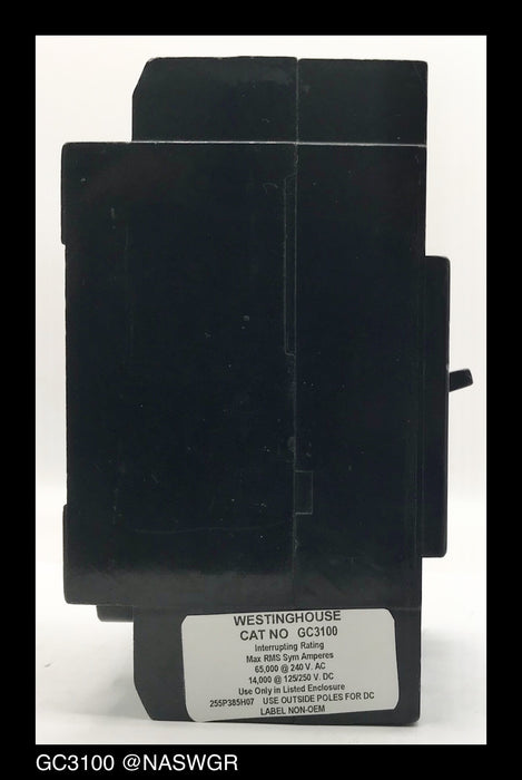Westinghouse GC3100 Molded Case Circuit Breaker - 100 Amp