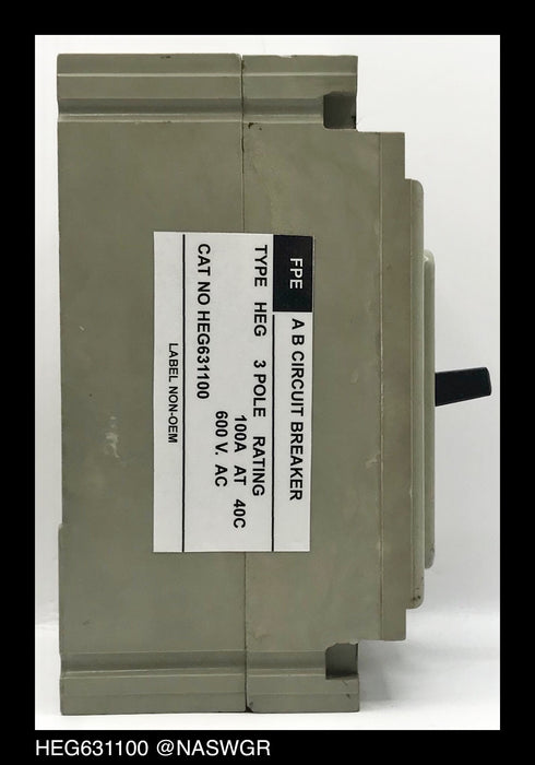 FPE HEG631100 Molded Case Circuit Breaker - 100 Amp