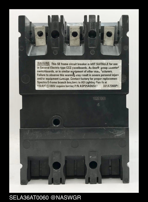 GE Spectra RMS SELA36AT0060 Circuit Breaker - 50 Amp