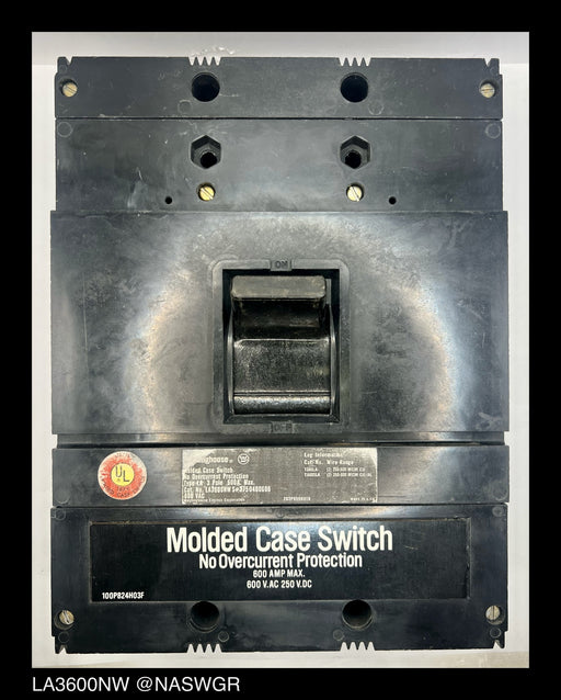 Westinghouse LA3600NW Molded Case Switch - 600 Amp
