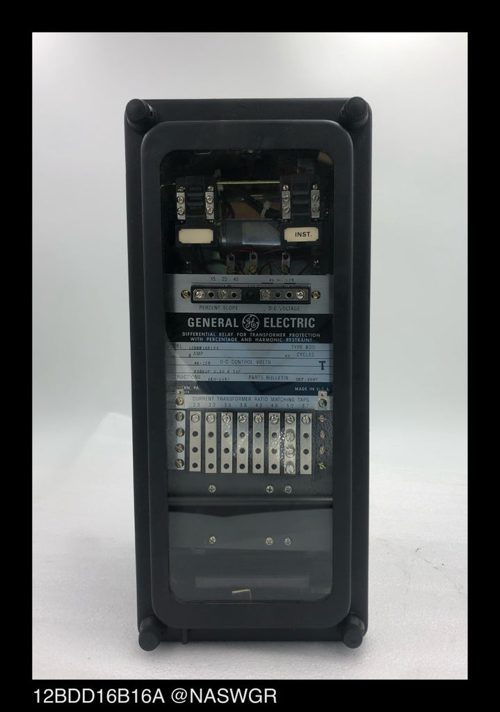 GE 12BDD16B16A Transformer Differential Relay - 5 Amp - Unused Surplus