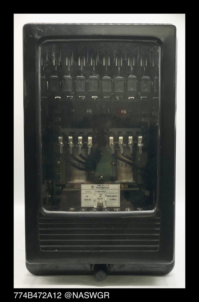 Westinghouse AR, 774B472A12 High Speed Auxiliary Relay - 125vDC